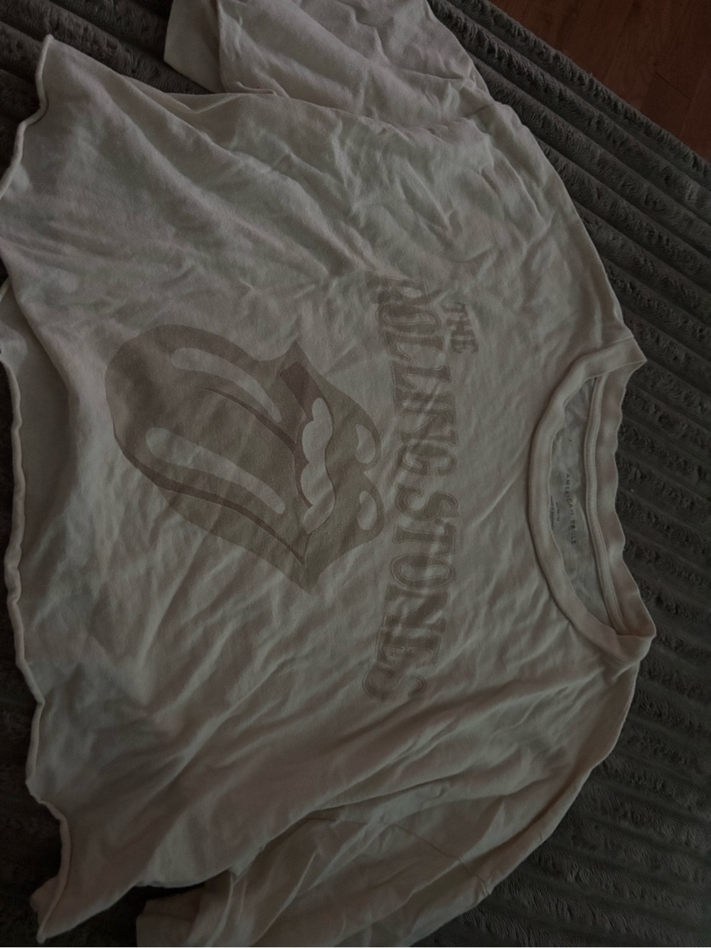 American Eagle Outfitters Light Beige Graphic Tee